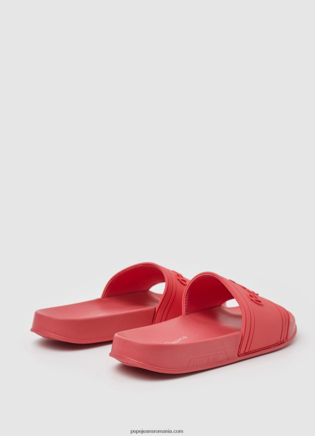 șlapi de plajă cu logo slider femei Pepe Jeans coral 6Z0R46684