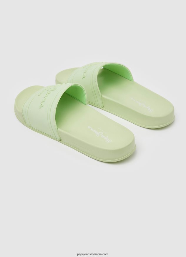șlapi de plajă cu logo slider femei Pepe Jeans verde proaspăt 6Z0R46688