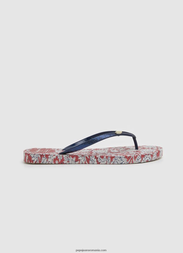 șlapi de plajă cu rake floral femei Pepe Jeans roșu 6Z0R46702
