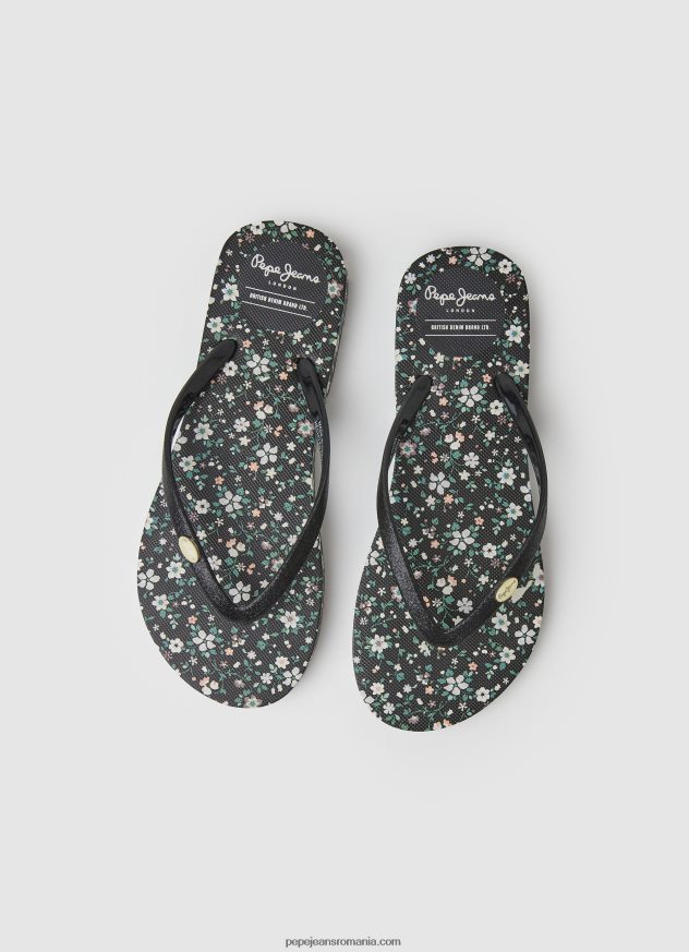 rake garden night beach flip flops femei Pepe Jeans negru 6Z0R46701