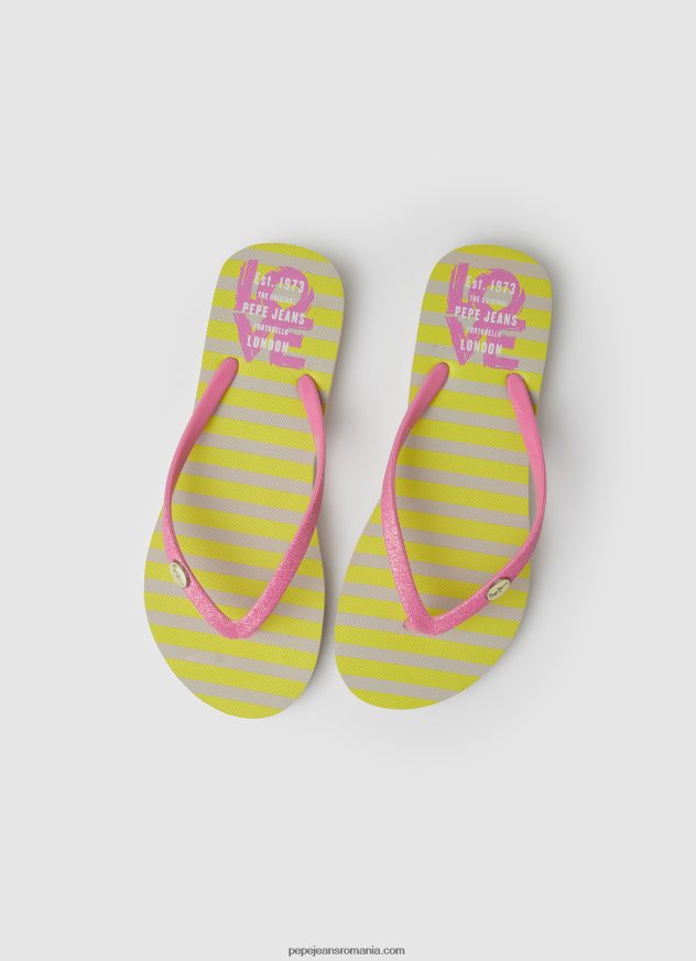 rake love beach flip flops femei Pepe Jeans verde acid 6Z0R46705