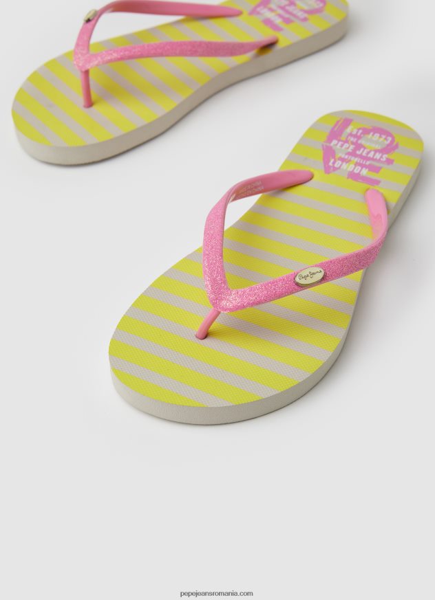 rake love beach flip flops femei Pepe Jeans verde acid 6Z0R46705