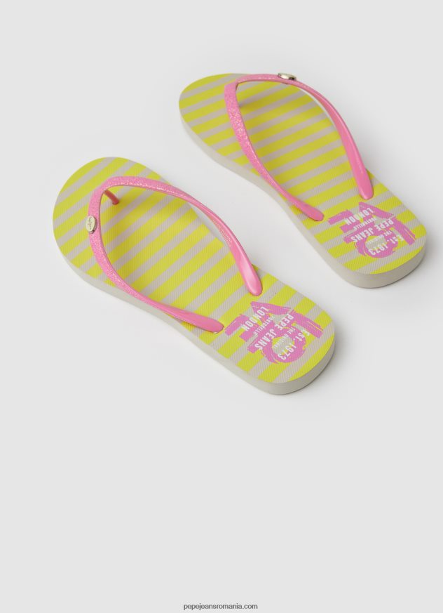 rake love beach flip flops femei Pepe Jeans verde acid 6Z0R46705
