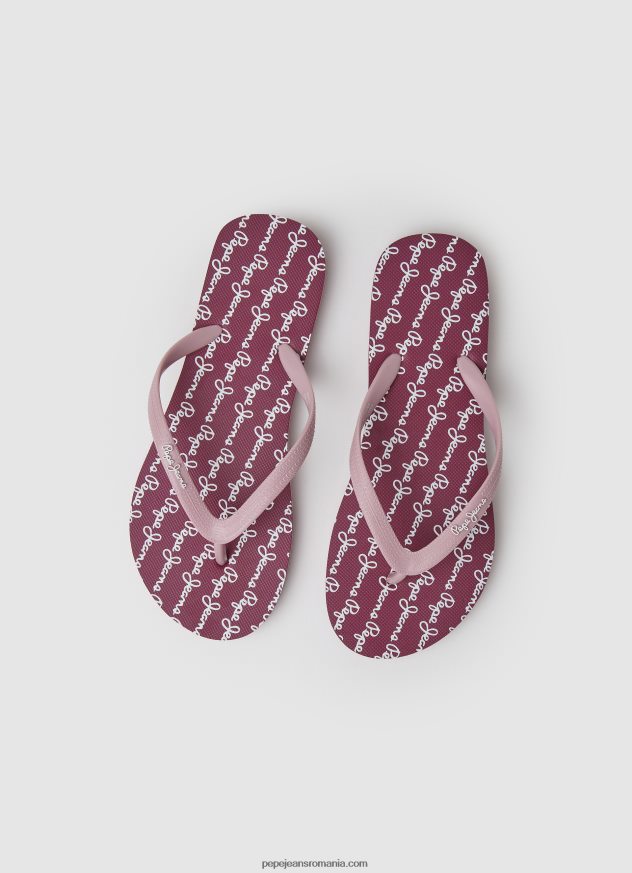 rake play șlapi de plajă femei Pepe Jeans roșu prăfuit 6Z0R46698