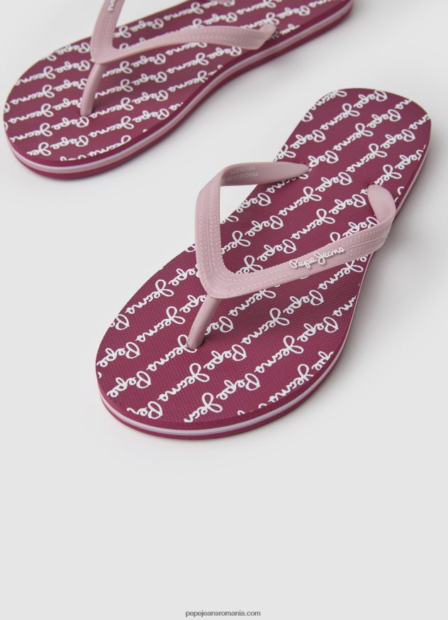 rake play șlapi de plajă femei Pepe Jeans roșu prăfuit 6Z0R46698