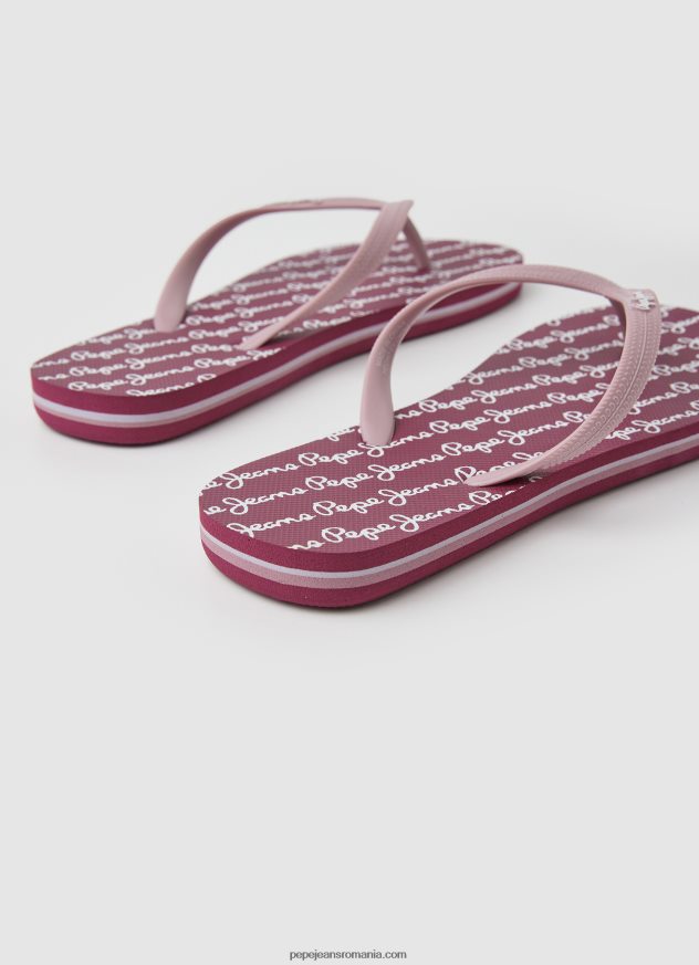 rake play șlapi de plajă femei Pepe Jeans roșu prăfuit 6Z0R46698