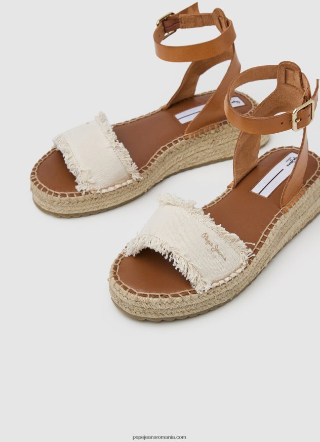 sandale cu pană din material kate femei Pepe Jeans aproape alb 6Z0R46678