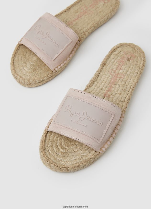 sandale din piele siva berry femei Pepe Jeans nud 6Z0R46681