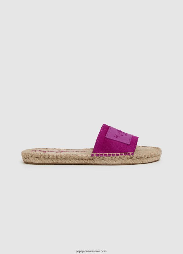 sandale din piele siva berry femei Pepe Jeans prune deschise 6Z0R46680