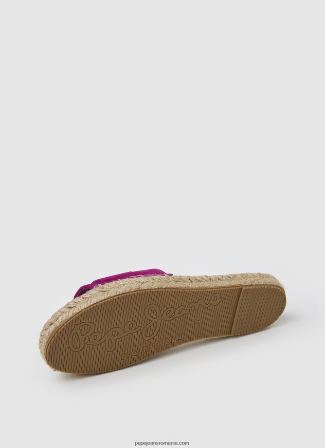 sandale din piele siva berry femei Pepe Jeans prune deschise 6Z0R46680