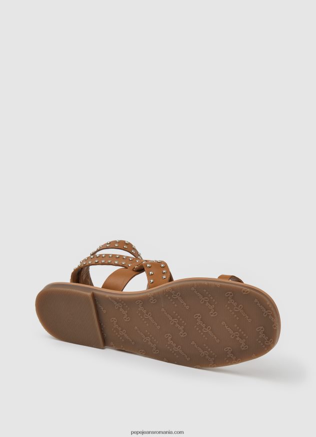 sandale etnice irma din piele femei Pepe Jeans bronzat 6Z0R46658