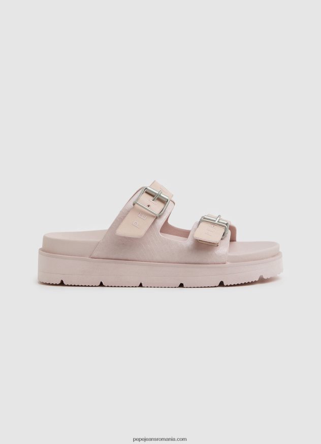 sandale pola park cu catarama dubla femei Pepe Jeans roz deschis 6Z0R46669