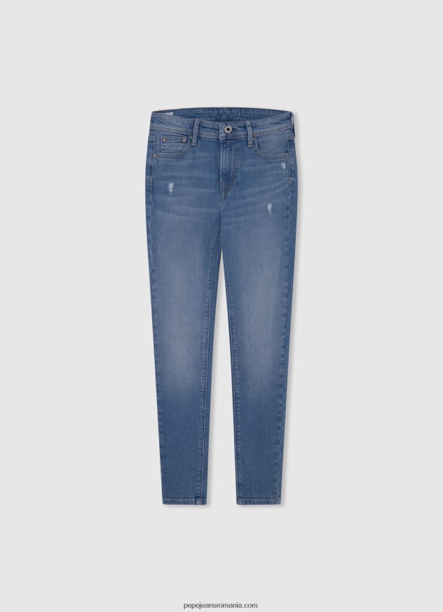 blugi cu talie înaltă reese taper fit fată Pepe Jeans denim 6Z0R461366
