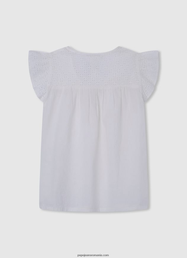 bluză hilară cu detalii ajurate fată Pepe Jeans mousse 6Z0R461472