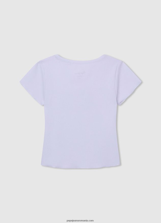 cămașă din bumbac cu nervuri fată Pepe Jeans alb 6Z0R461421