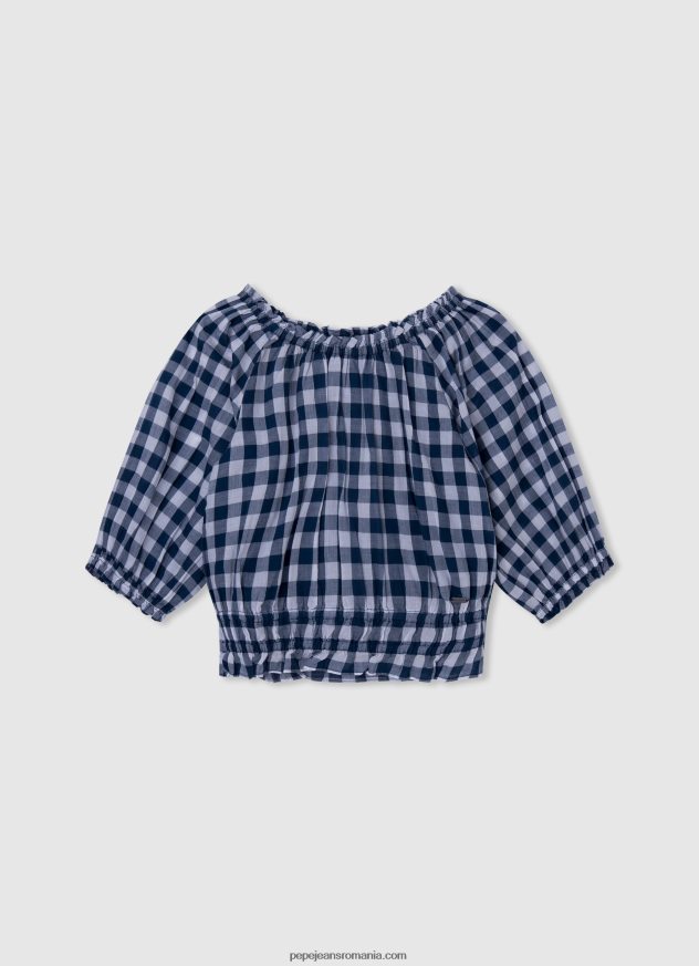 top cu imprimeu în carouri fată Pepe Jeans multi 6Z0R461419