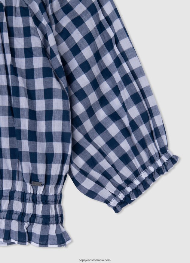 top cu imprimeu în carouri fată Pepe Jeans multi 6Z0R461419