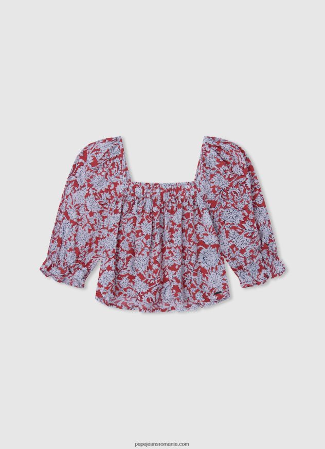 top cu imprimeu în carouri fată Pepe Jeans multi 6Z0R461419