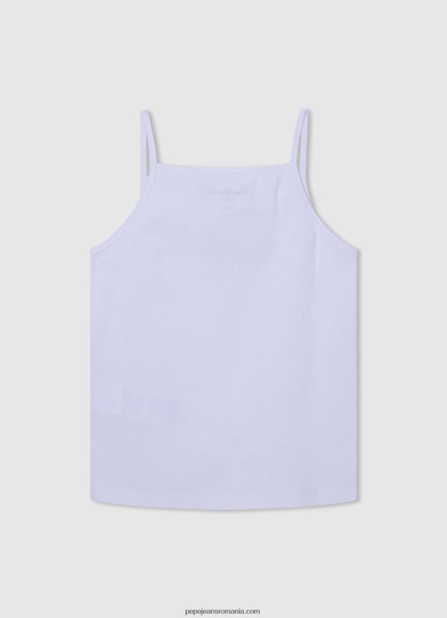 top cu logo imprimat fată Pepe Jeans alb 6Z0R461427