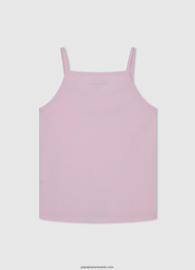 top cu logo imprimat fată Pepe Jeans roz moale 6Z0R461430