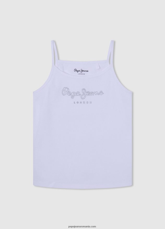 top cu logo imprimat fată Pepe Jeans roz moale 6Z0R461430