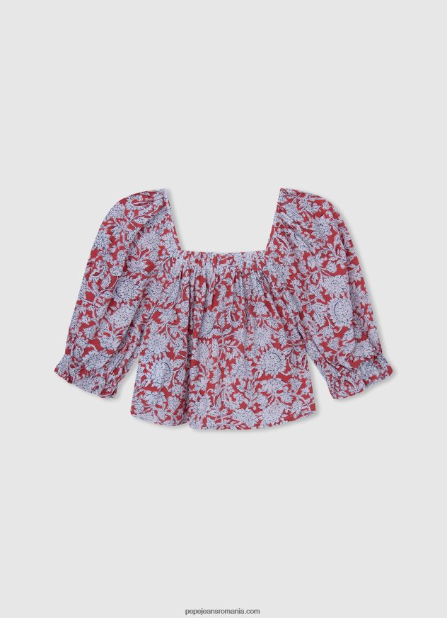 top sita cu decolteu pătrat fată Pepe Jeans multi 6Z0R461418