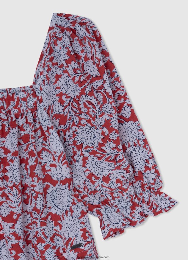 top sita cu decolteu pătrat fată Pepe Jeans multi 6Z0R461418