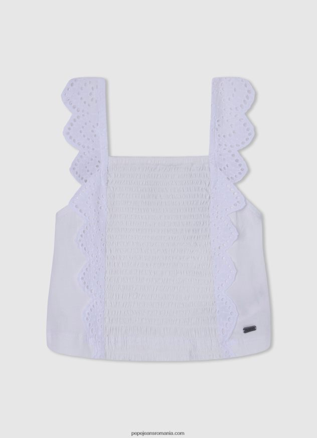 tricou boxy cu imprimeu cu logo fată Pepe Jeans gamă 6Z0R461480