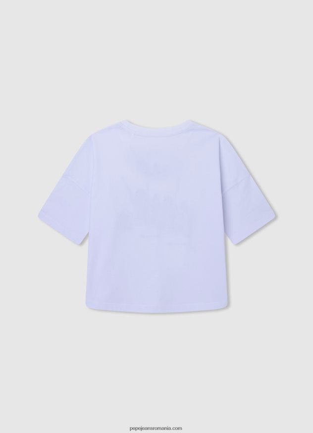 tricou cu ilustrații fată Pepe Jeans alb 6Z0R461439