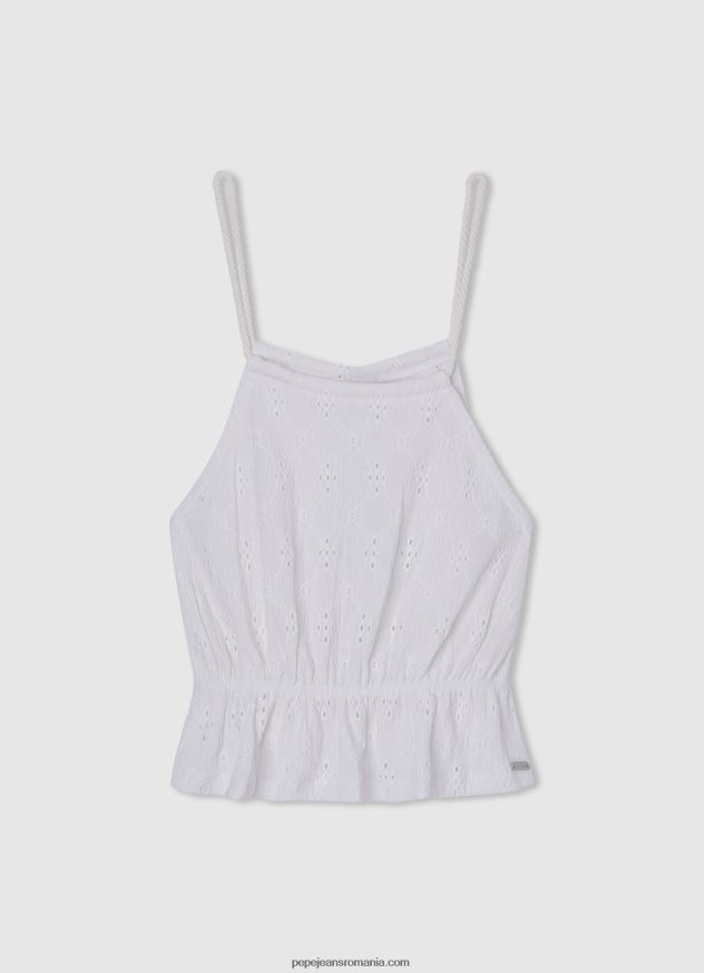 tricou cu ilustrații fată Pepe Jeans alb 6Z0R461439