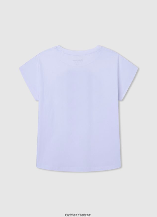 tricou cu imprimeu cu logo fată Pepe Jeans alb 6Z0R461452