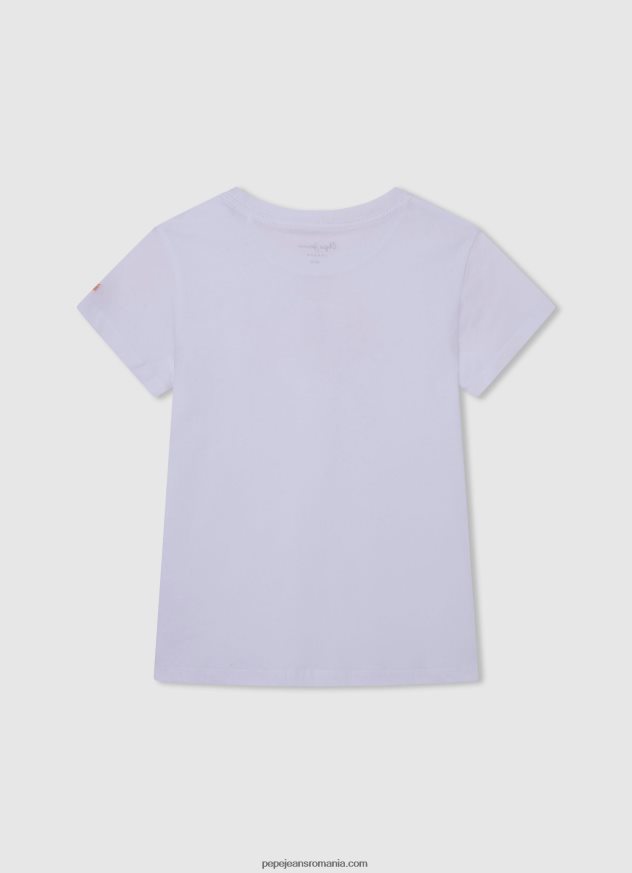 tricou cu imprimeu cu logo fată Pepe Jeans alb 6Z0R461455