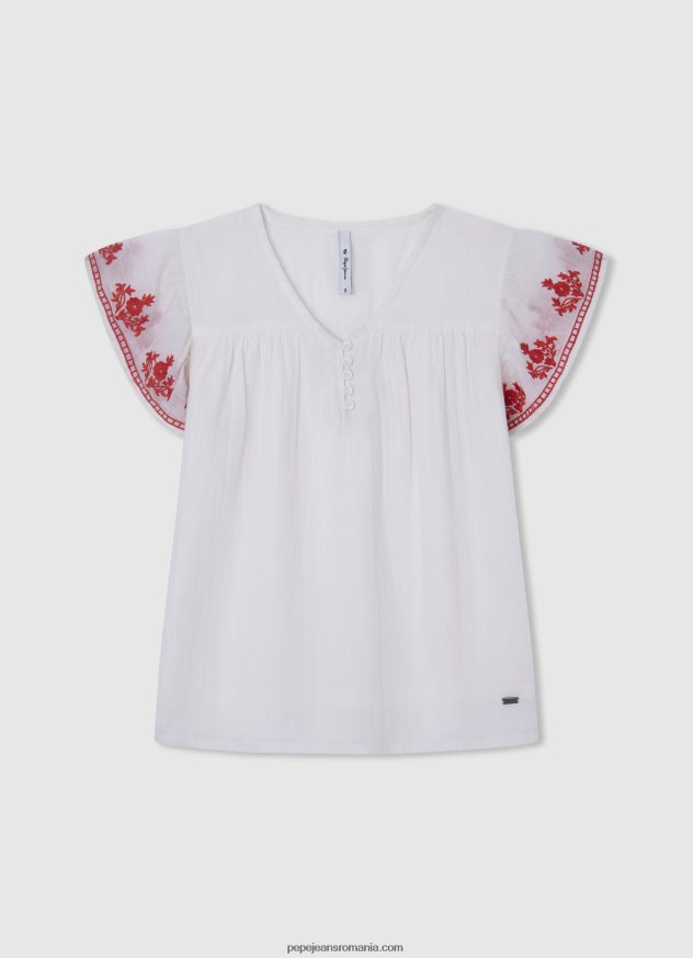 tricou cu imprimeu inimă fată Pepe Jeans alb 6Z0R461426