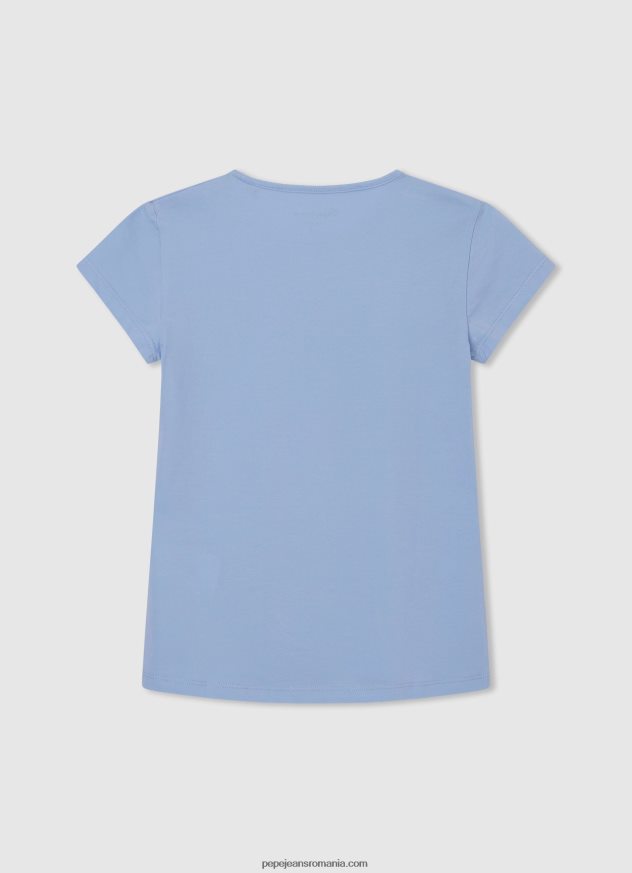 tricou cu logo cu sclipici fată Pepe Jeans dafin 6Z0R461465
