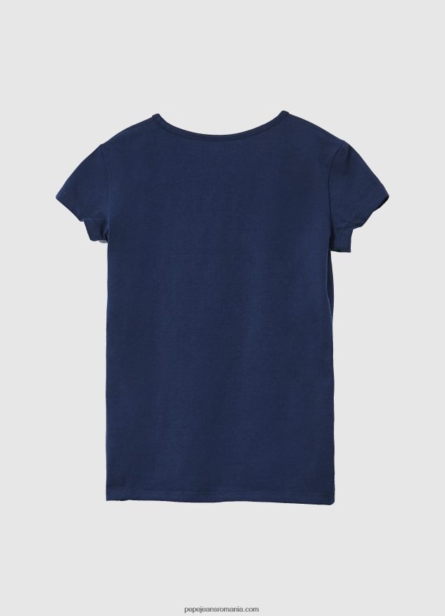 tricou cu logo cu sclipici fată Pepe Jeans dulwich 6Z0R461428