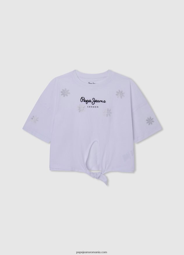 tricou cu mânecă cu armhole color block fată Pepe Jeans piersică 6Z0R461476