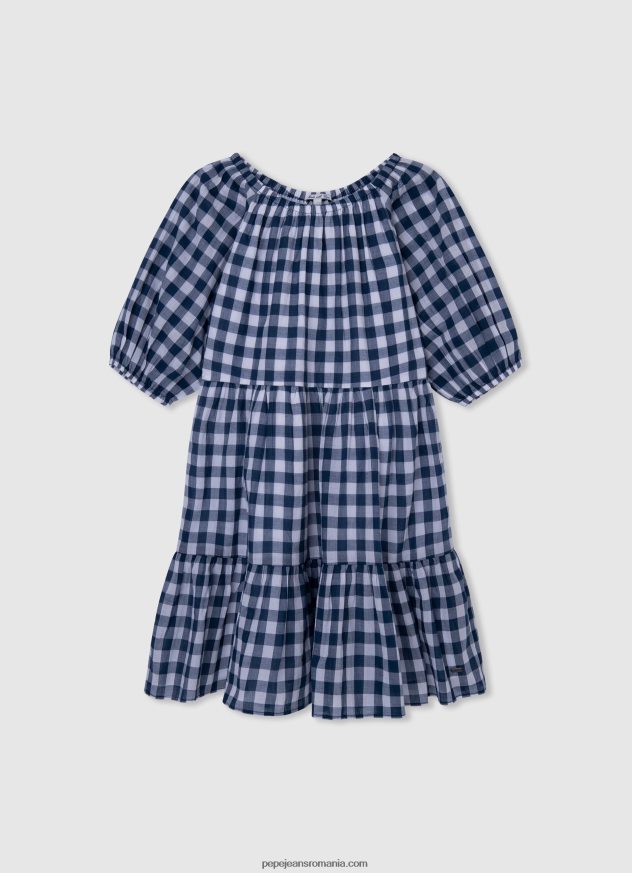 rochie cu imprimeu in carouri fată Pepe Jeans multi 6Z0R461372