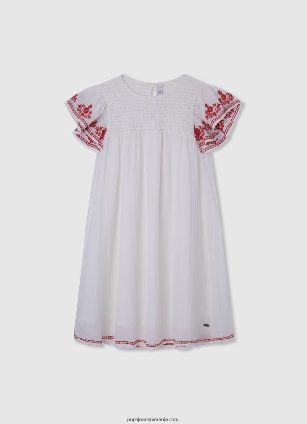 rochie din poplin de bumbac fată Pepe Jeans studio roșu 6Z0R461376