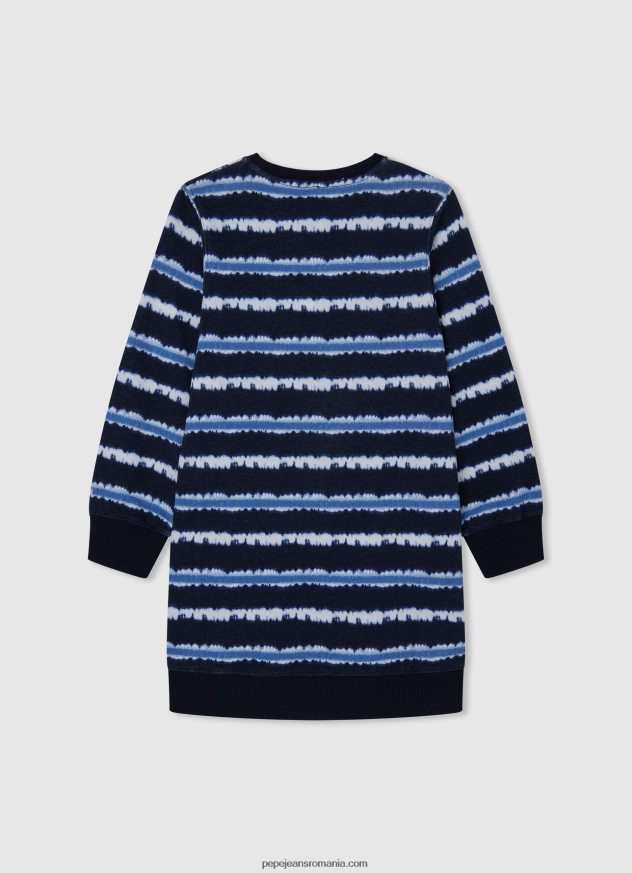 rochie mini cu dungi degradate fată Pepe Jeans dulwich 6Z0R461391