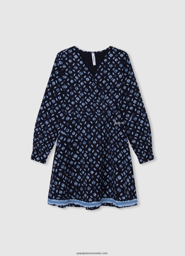 rochie scurtă cu imprimeu geometric fată Pepe Jeans multi 6Z0R461387