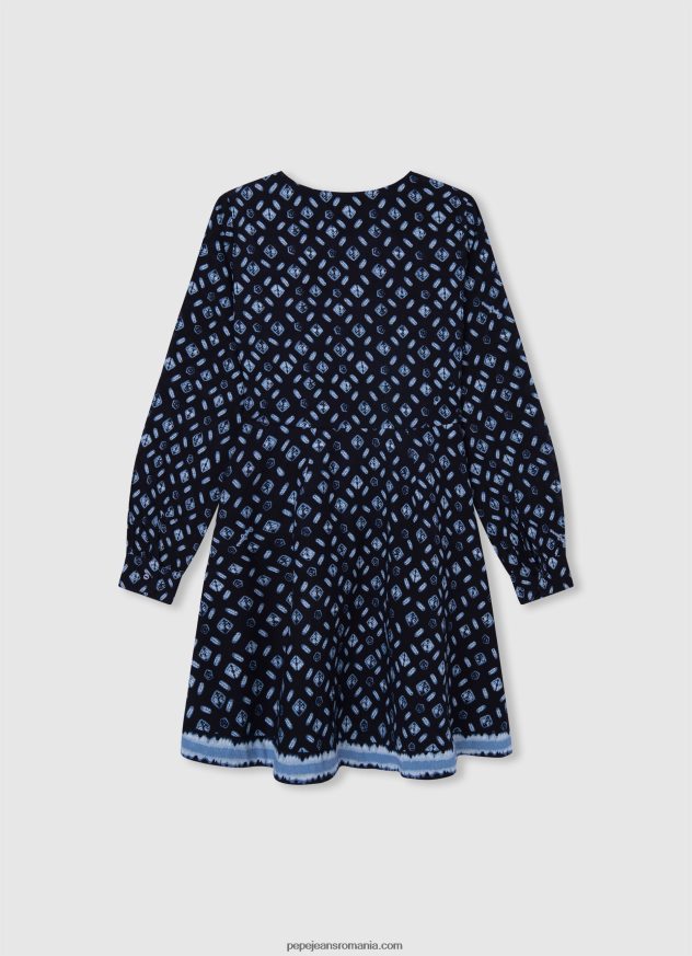rochie scurtă cu imprimeu geometric fată Pepe Jeans multi 6Z0R461387