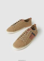 adidași blucher din pânză bărbați Pepe Jeans cămilă 6Z0R461195 - imagine 3