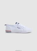 adidasi de bază brady băiat Pepe Jeans alb 6Z0R461560