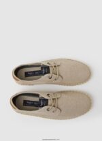 adidași din in turistic claic bărbați Pepe Jeans ecru 6Z0R461250 - imagine 2