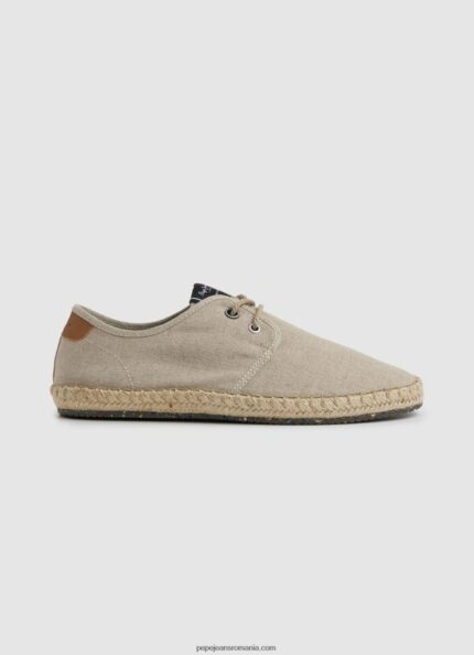 adidași din in turistic claic bărbați Pepe Jeans ecru 6Z0R461250
