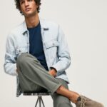 adidași din piele claic turistic bărbați Pepe Jeans piatră întunecată 6Z0R461247