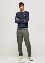 alege tricoul cu guler rotunjit bărbați Pepe Jeans indigo 6Z0R46858 - imagine 2