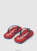 Bay Beach șlapi de bază pentru plajă băiat Pepe Jeans roșu 6Z0R461556 - imagine 4