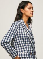 blazer cu imprimeu cu carouri femei Pepe Jeans multi 6Z0R46136 - imagine 3