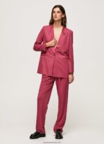blazer simplu cu umeri femei Pepe Jeans fard de obraz închis 6Z0R46112 - imagine 2